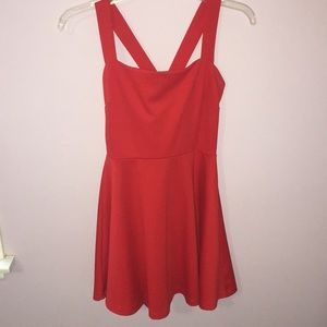 Racerback Red Skater Dress